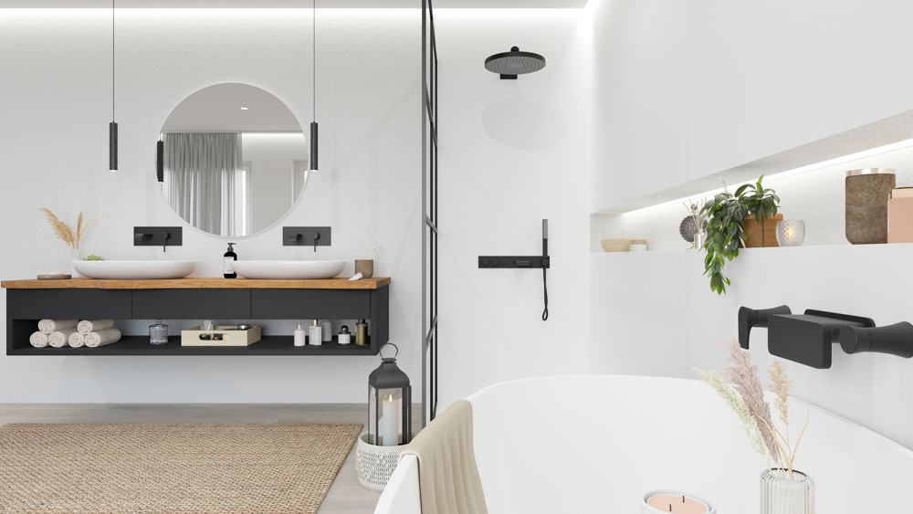 TWG SPA Nestis Nassraumplatte 0606 RM Arktisweiss - 0606 SG Arktisweiss – Bild 4