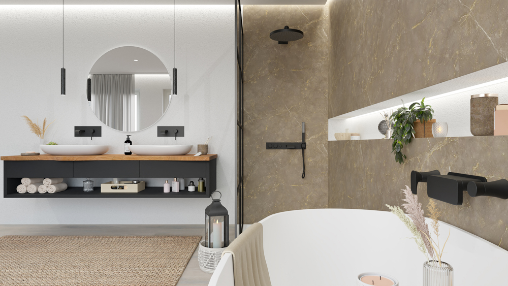 TWG SPA Nestis Nassraumplatte 0670 RM Olivin - 0836 RM Lagos – Bild 5