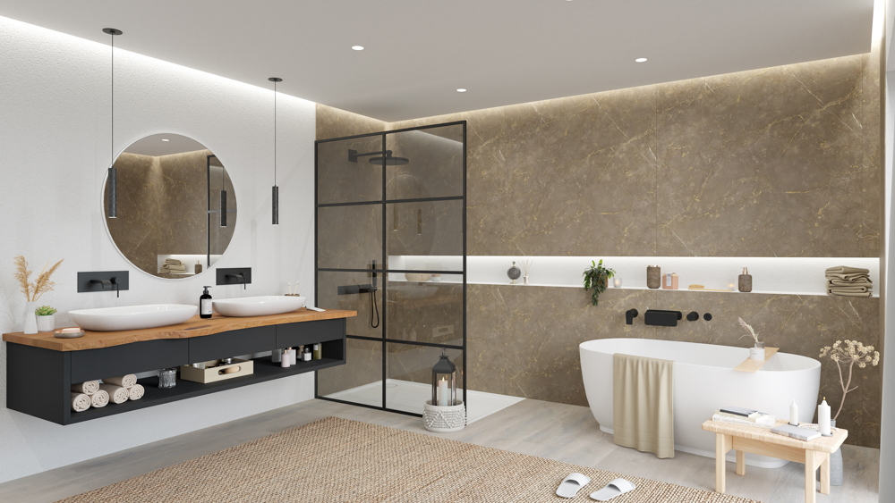 TWG SPA Nestis Nassraumplatte 0670 RM Olivin - 0836 RM Lagos – Bild 6