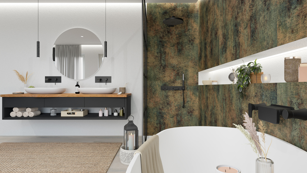 TWG SPA Nestis Nassraumplatte 0794 FH Patina Bronze - 2325 IM Gypsum Bronze – Bild 4