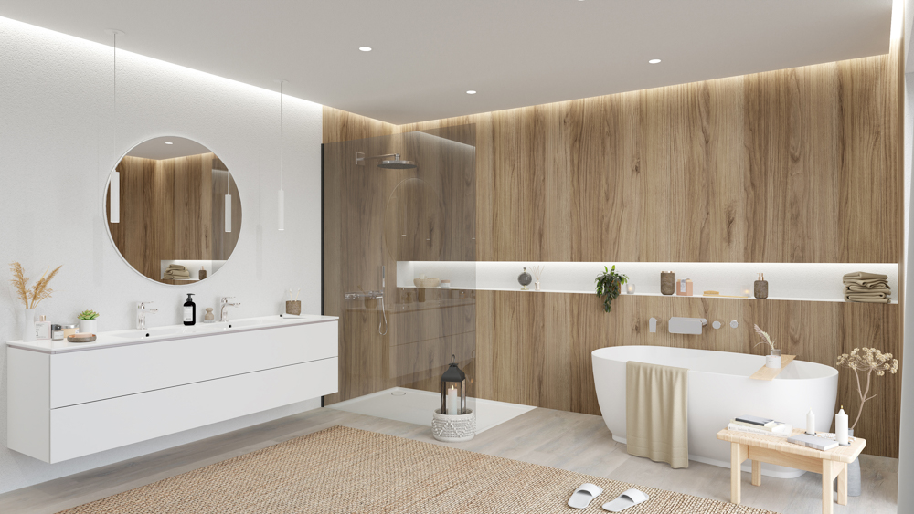 TWG SPA Nestis Nassraumplatte 4035 NI Noce Pavia - 4052 MI Rovere Maine – Bild 9