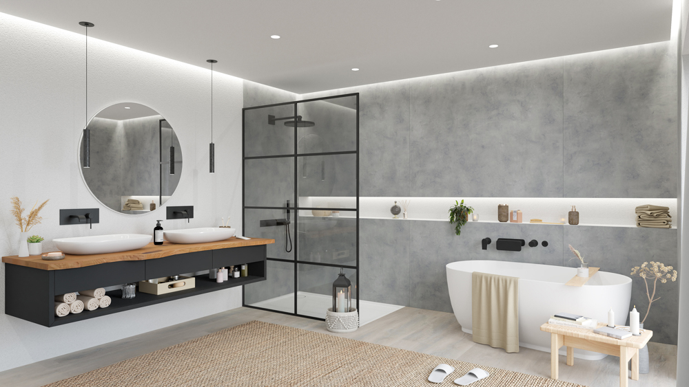 TWG SPA Nestis Nassraumplatte F 76001 ML Loftec - S 63028 SM Nero Portoro – Bild 4