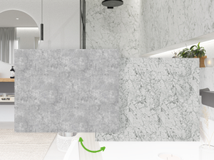 TWG SPA Nestis Nassraumplatte F 76044 ML Bellato Grau - S 63009 SM Marmor Carrara