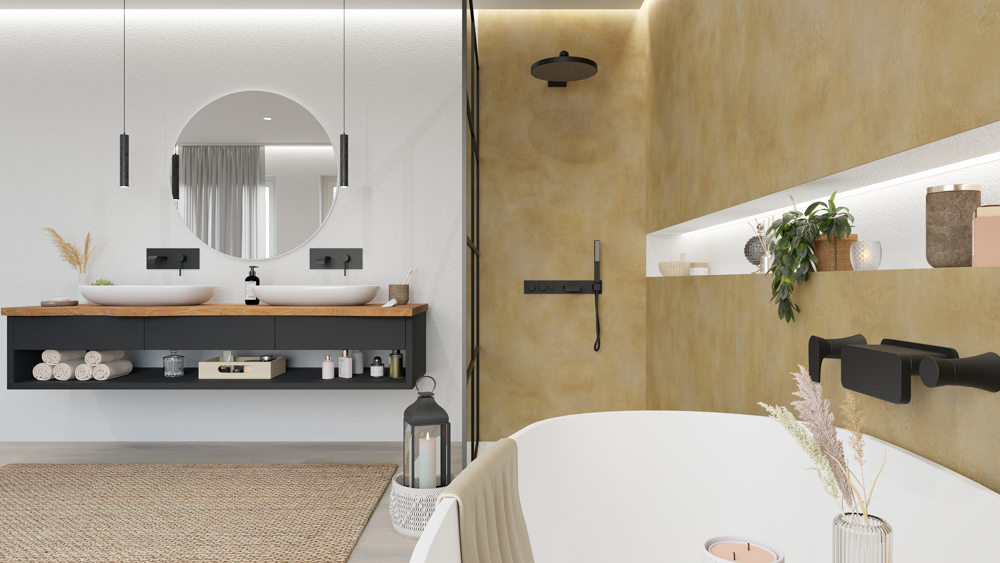 TWG SPA Nestis Nassraumplatte F 76110 SD Kito Bronze - S 64011 SD Deep Slate – Bild 4