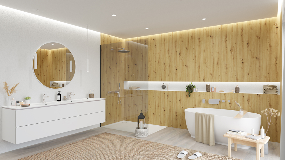 TWG SPA Nestis Nassraumplatte R 20315 NW Artisan Oak - R 20382 NW Eiche Bijoux – Bild 6