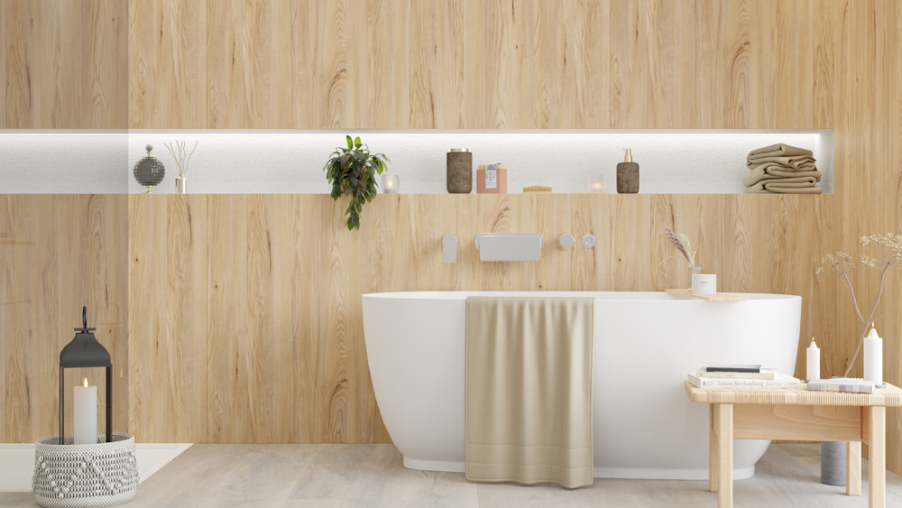 TWG SPA Nestis Nassraumplatte R 34033 NW Berg Esche - R 55008 RU Fichte Alpin Natur – Bild 4