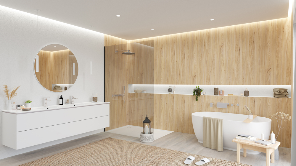 TWG SPA Nestis Nassraumplatte R 34033 NW Berg Esche - R 55008 RU Fichte Alpin Natur – Bild 5