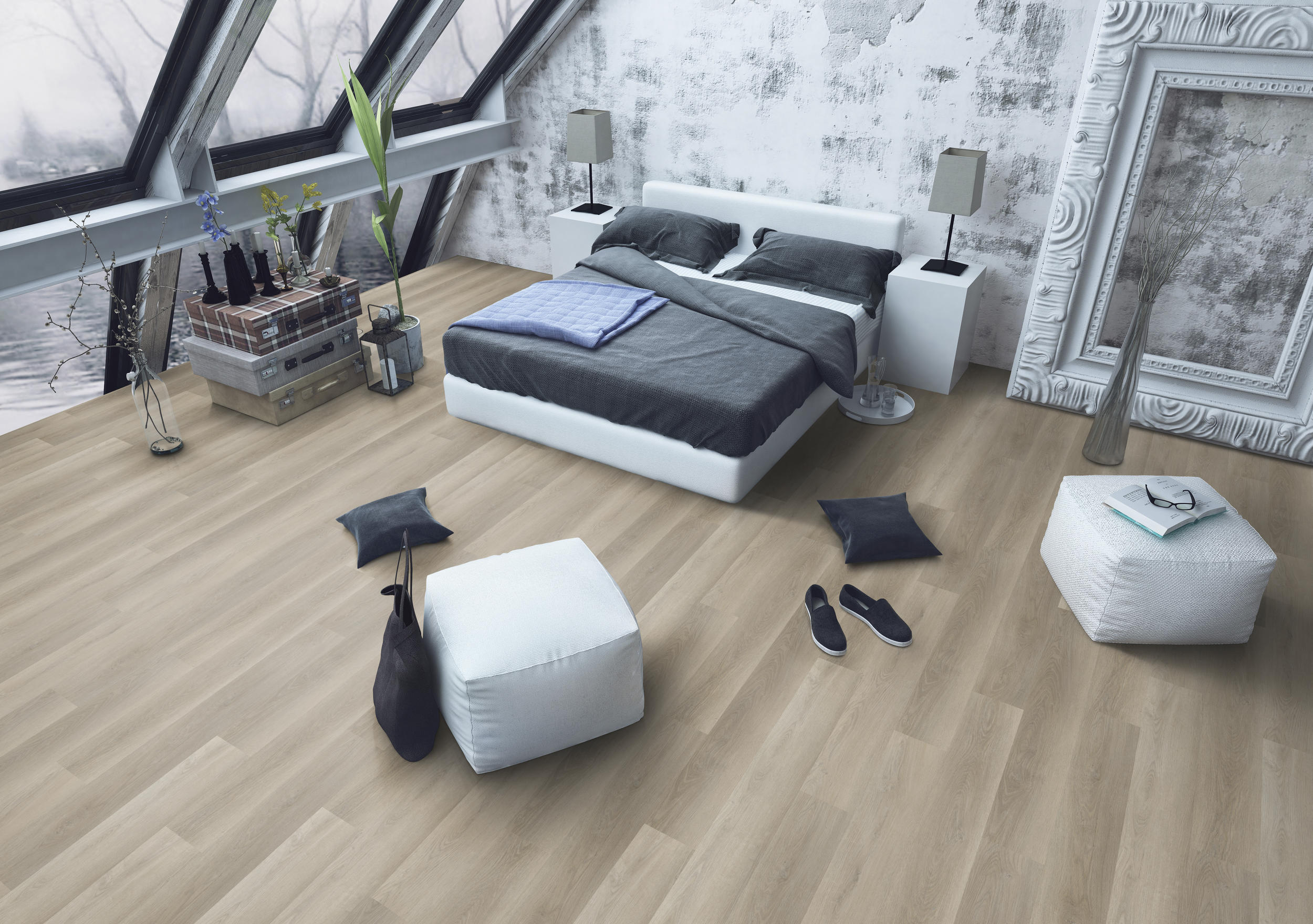 TWG Vinylboden Titan One 030 Gluedown Soft Oak Greige – Bild 4