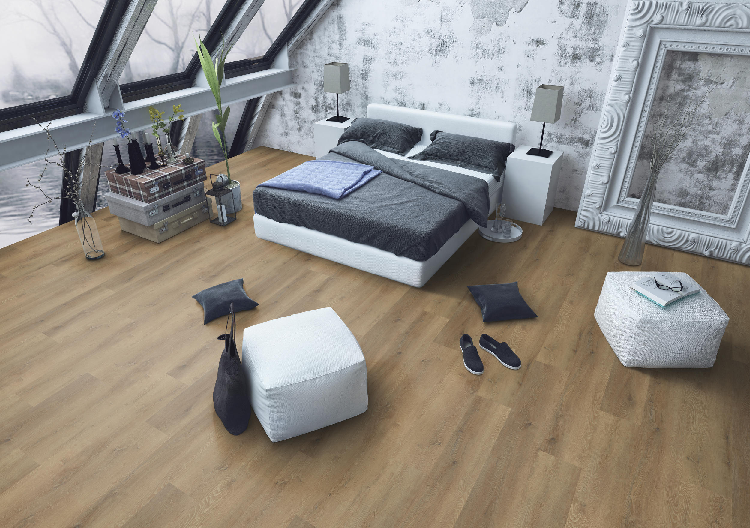 TWG Vinylboden Titan One 030 XL Rigid - Click Prestige Oak Honey – Bild 3