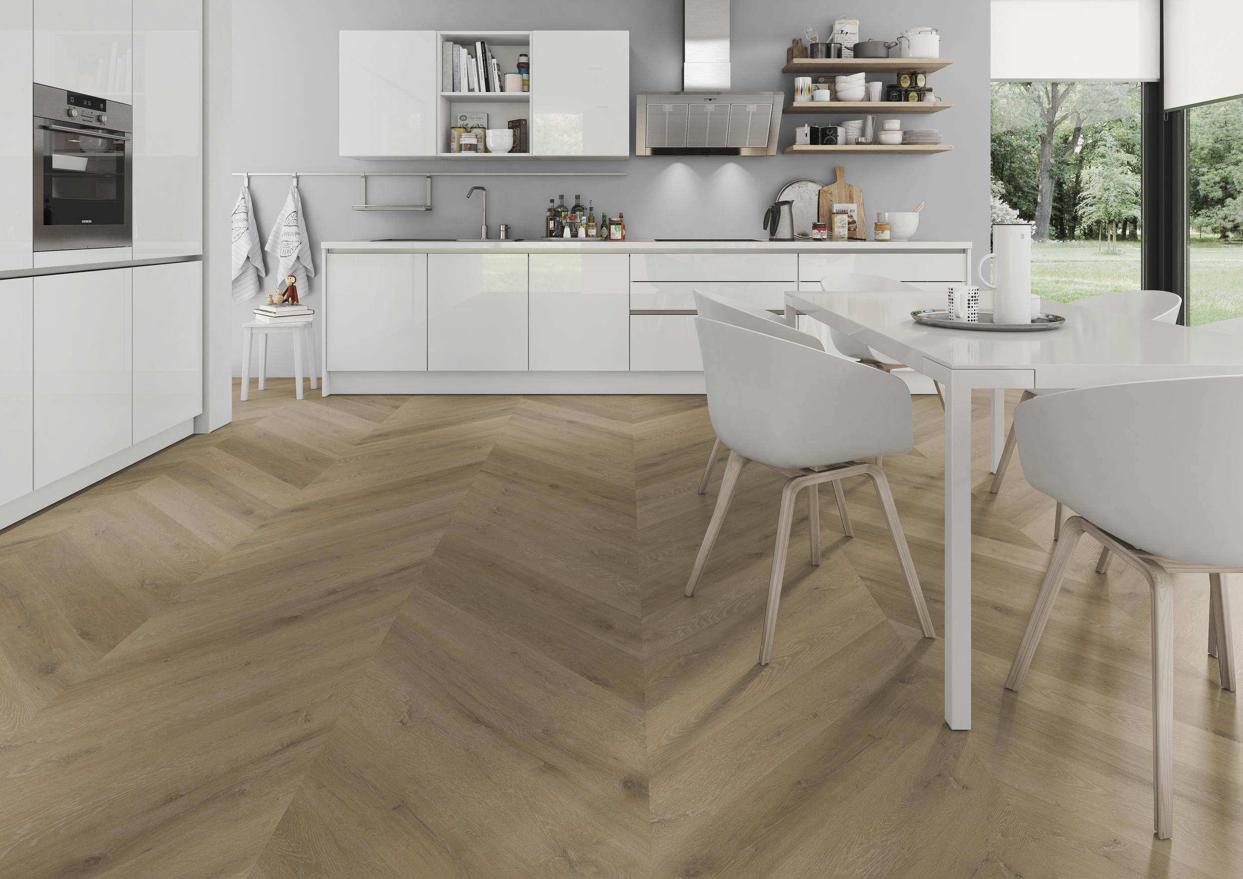 TWG Vinylboden Titan One 055 Chevron Gluedown Prestige Oak Light Amber – Bild 5