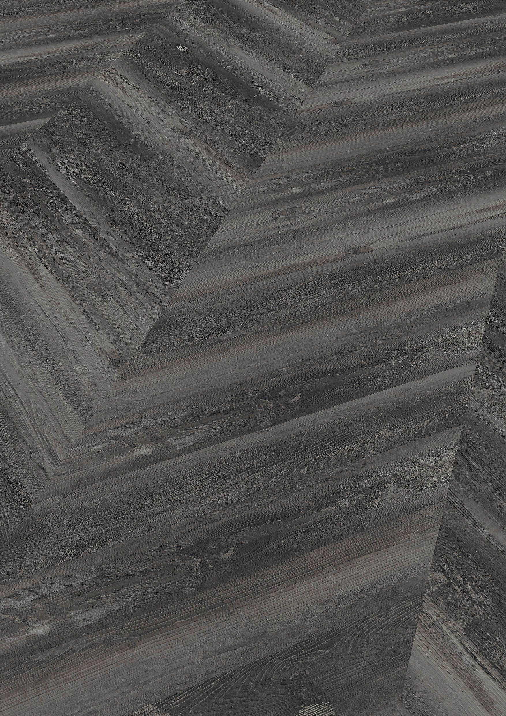 TWG Vinylboden Titan One 055 Chevron Gluedown Smoked Pine Black – Bild 2