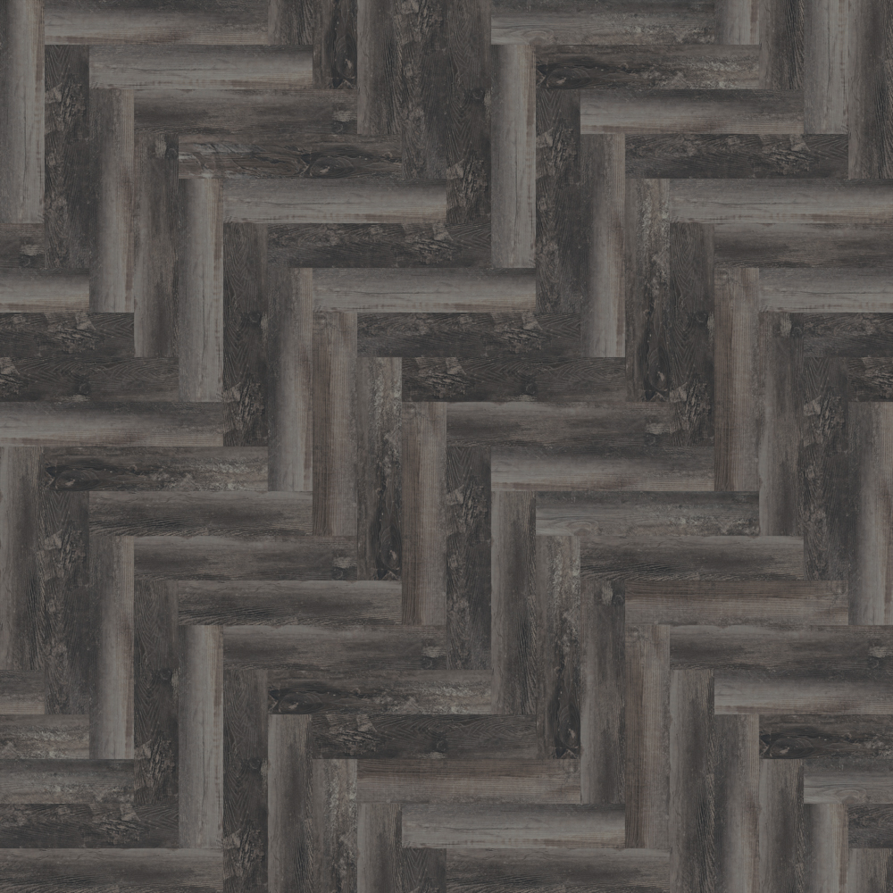 TWG Vinylboden Titan One 055 Fischgrät Gluedown Smoked Pine Black – Bild 3